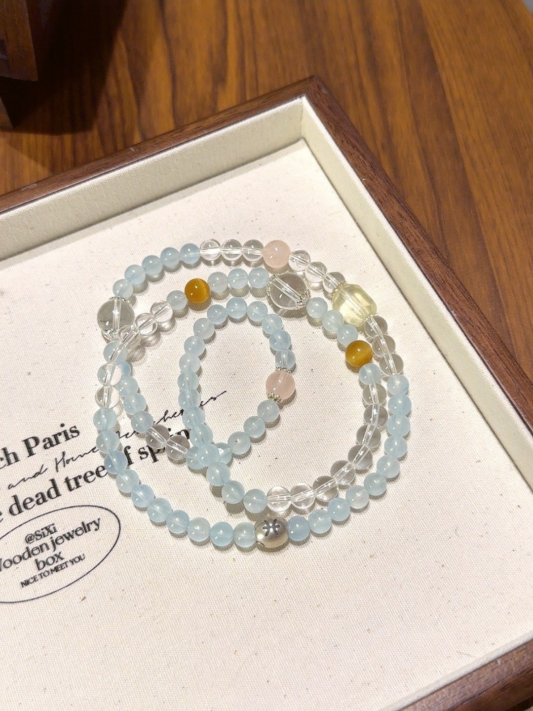 Pisces Zodiac Bracelet with 4 Crystals for Sensitive Souls