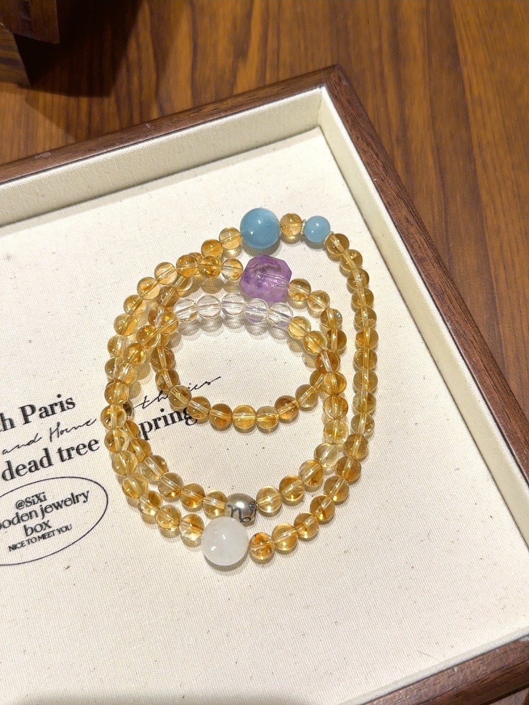 Capricorn Zodiac Bracelet with 5 Crystals for Ambitious Goals