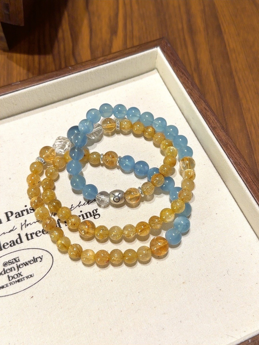 Taurus-bracelet-rutilated-quartz-yellow-fluorite-abundance-stability