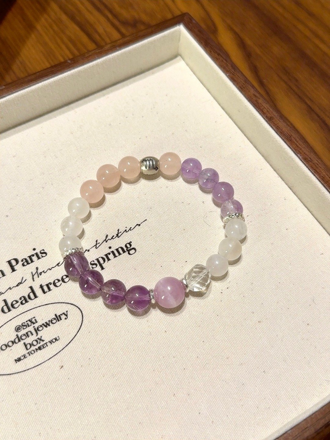Scorpio Crystal Bracelet with Amethyst Kunzite Rose Quartz