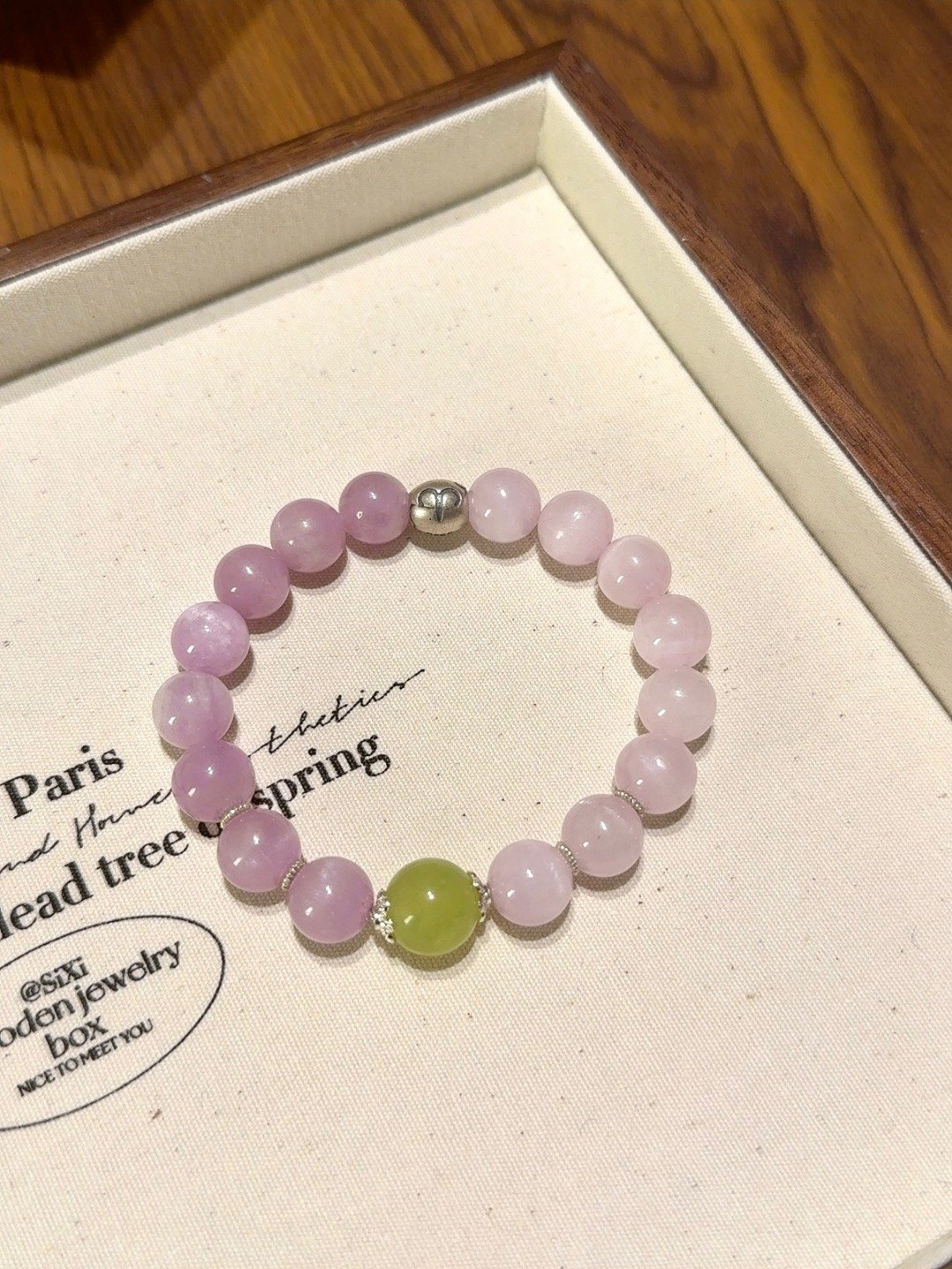 Natural Kunzite Bracelet, Relieve Impulsiveness on Your Wrist