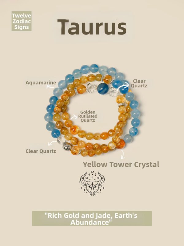 Taurus-bracelet-rutilated-quartz-yellow-fluorite-abundance-stability