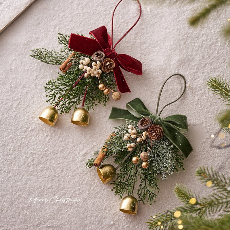 Christmas bell wreath pendant